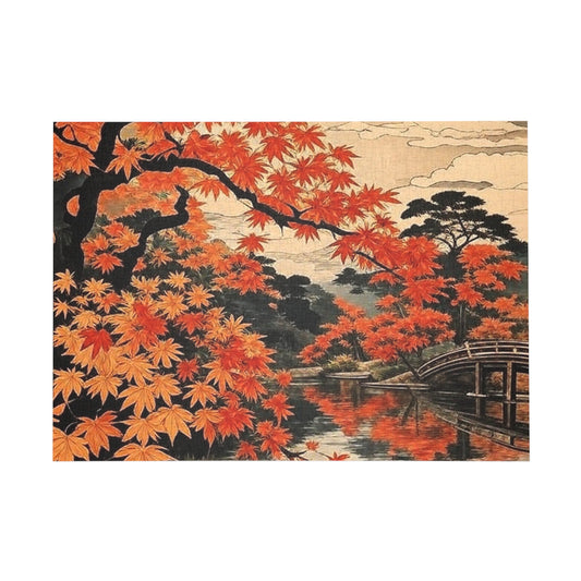 Autumn Maple Bridge Puzzle