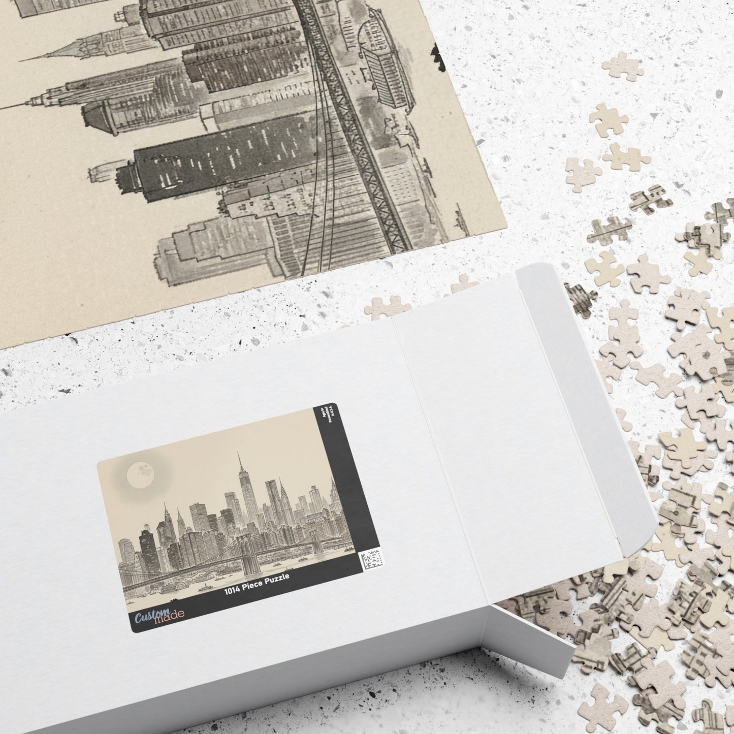 Vintage NYC Skyline Puzzle | Manhattan Cityscape Jigsaw