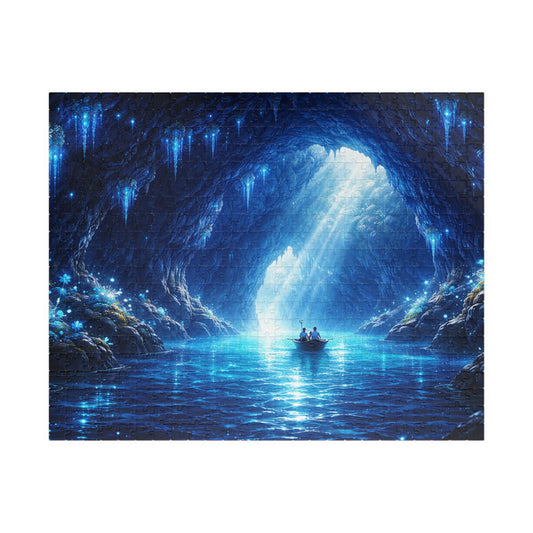 Blue Grotto of Light | Fantasy Cave & Starlit Water Jigsaw Puzzle