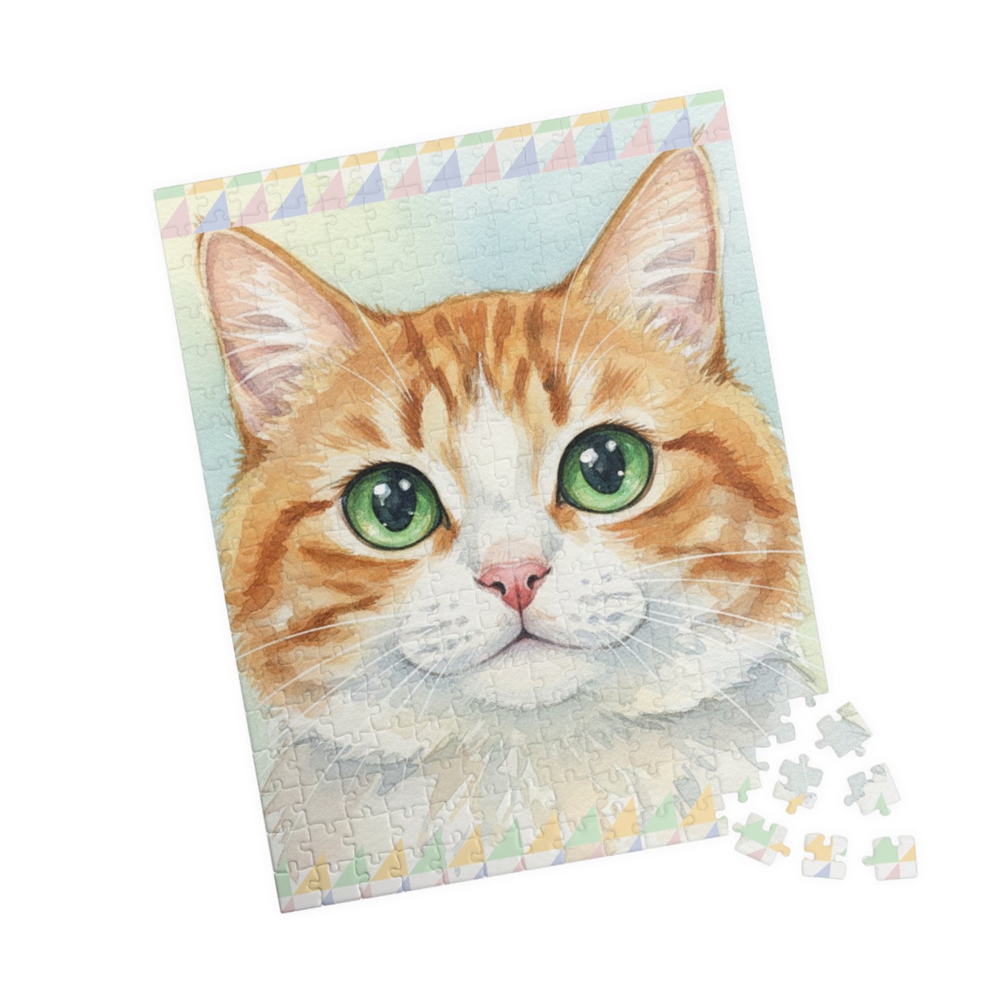 Green-Eyed Ginger Cat Puzzle | 520- or 1014-Piece Jigsaw