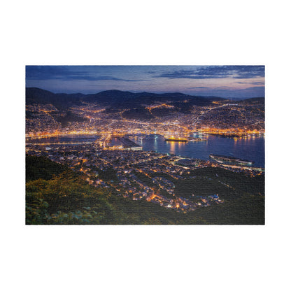 Nagasaki Night View Puzzle | Panoramic Harbor Lights Cityscape Jigsaw