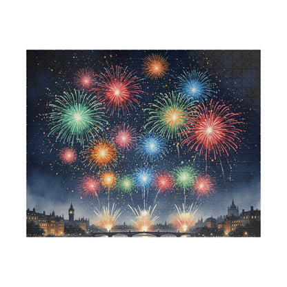 Fireworks Over City Night Puzzle | 1014 Piece Jigsaw