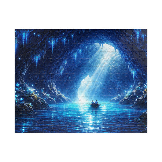 Blue Grotto of Light | Fantasy Cave & Starlit Water Jigsaw Puzzle