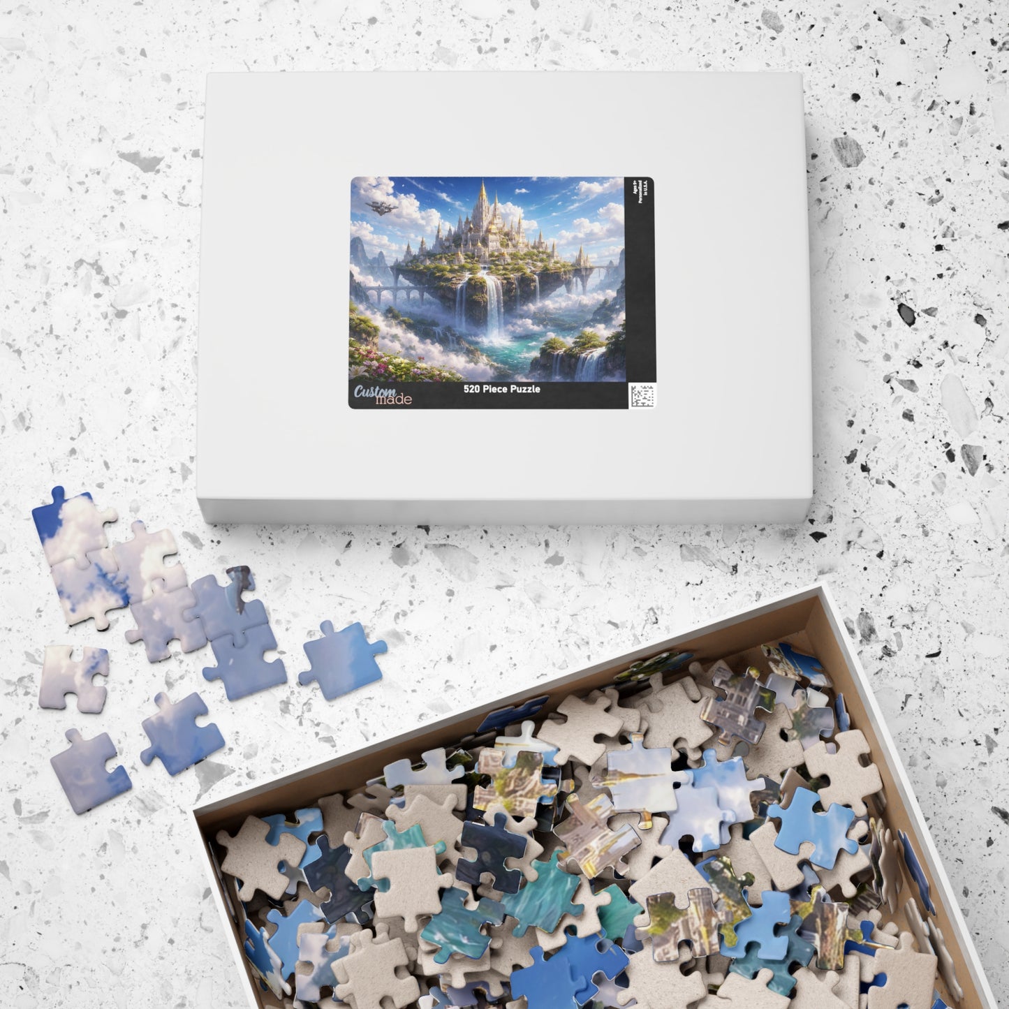 Floating Castle Waterfall Fantasy Jigsaw Puzzle (252-1014 pcs)