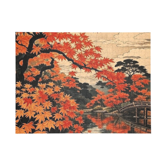 Autumn Maple Bridge Puzzle