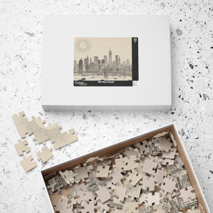 Vintage NYC Skyline Puzzle | Manhattan Cityscape Jigsaw