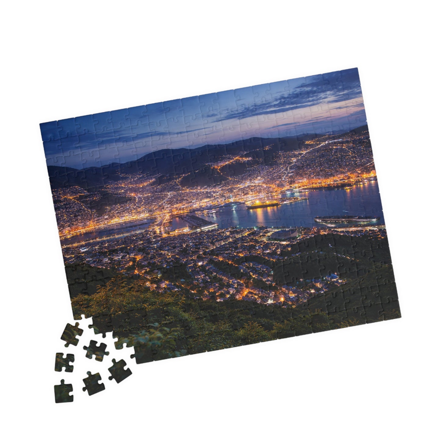 Nagasaki Night View Puzzle | Panoramic Harbor Lights Cityscape Jigsaw