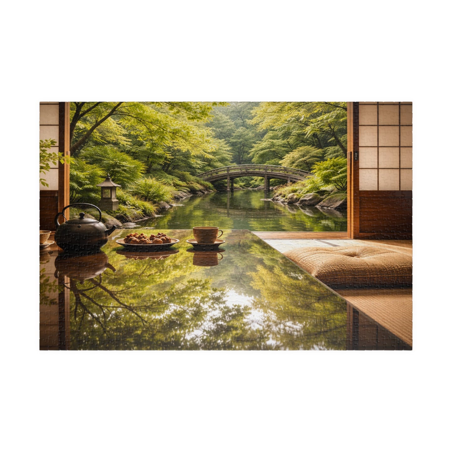 Japanese Garden Tea Room Puzzle | Scenic Landscape Jigsaw 520-1014 pcs