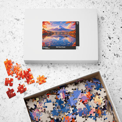 Mount Fuji Autumn Lake Puzzle  Anime-Style Japan Landscape Jigsaw (252 ~ 1014 Pieces)