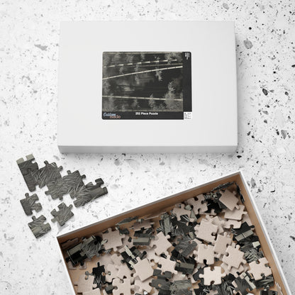 Bamboo Grove Puzzle  Black & White Zen Bamboo Forest Botanical Jigsaw