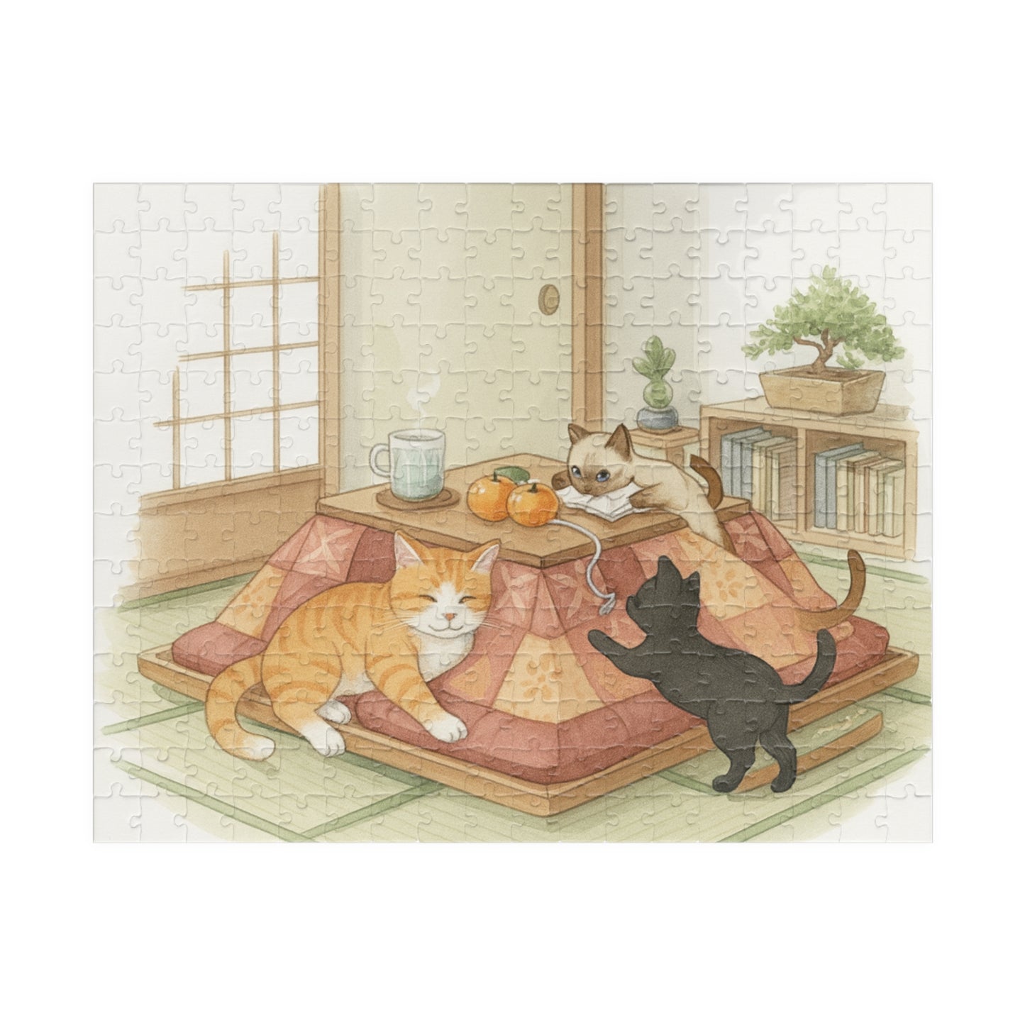 Cozy Kotatsu Cats Puzzle 520-Piece
