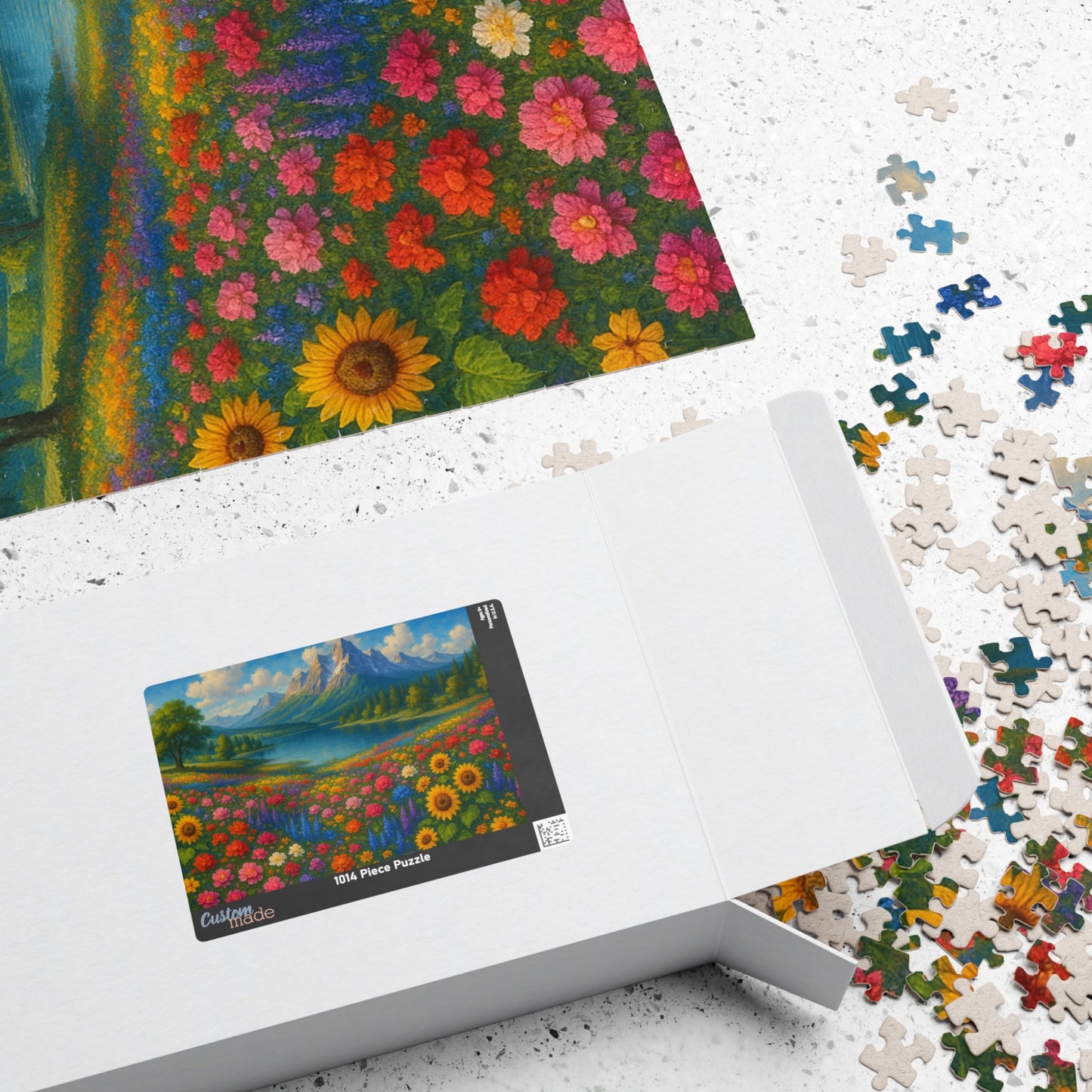 Mountain Meadow Flower Field Puzzle | Scenic Landscape Jigsaw