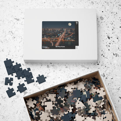 City Night Skyline Puzzle 252-piece | Moonlit Urban Jigsaw