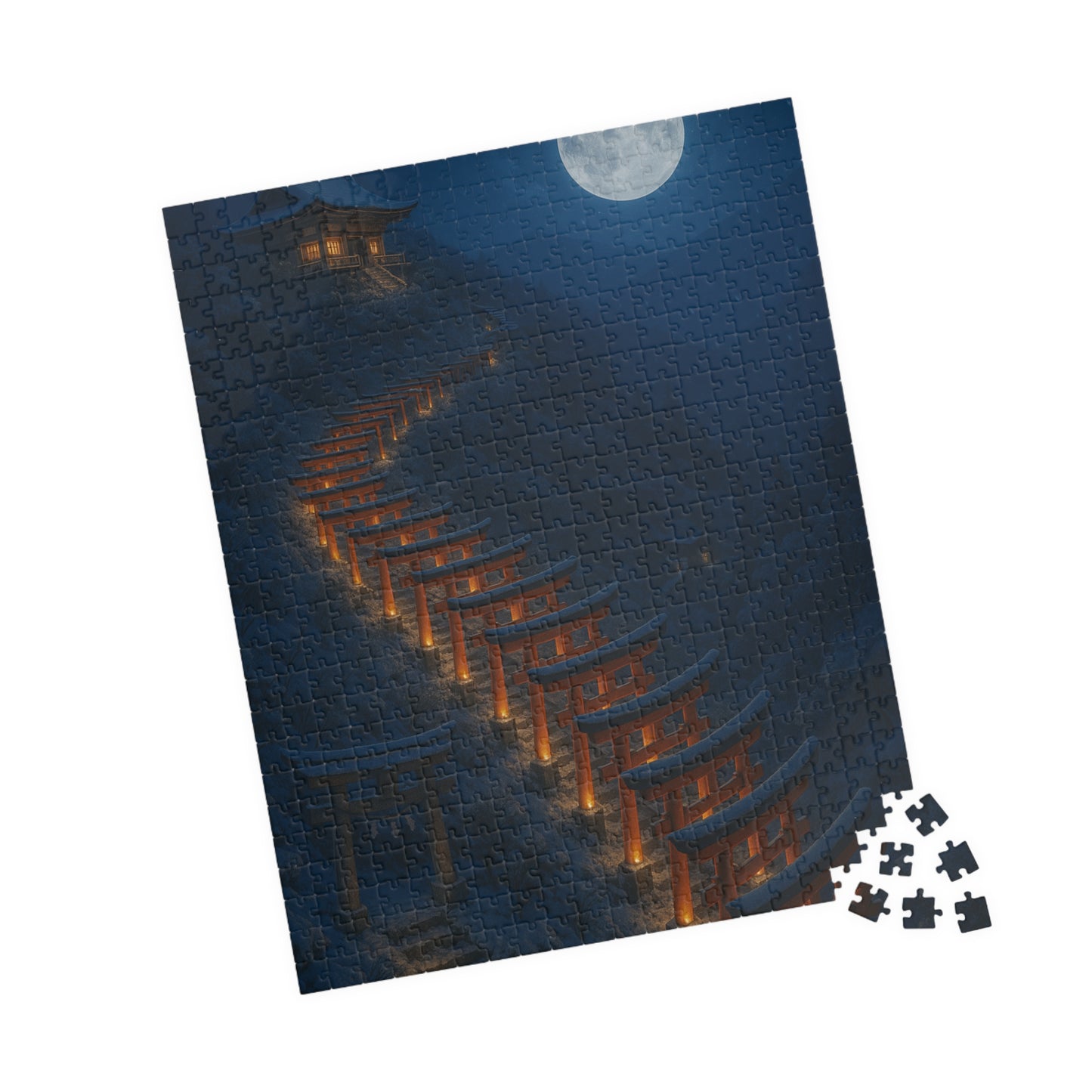 Moonlit Path to the Mountain Shrine Puzzle 520-piece | Jigsaw