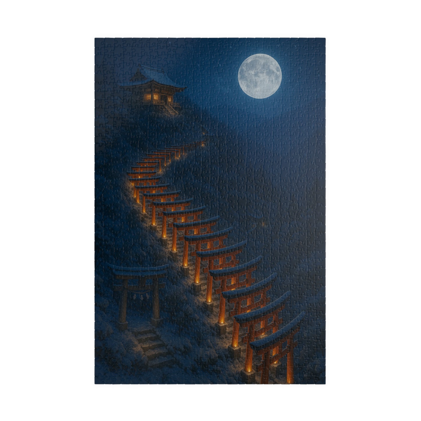 Moonlit Path to the Mountain Shrine Puzzle 520-piece | Jigsaw