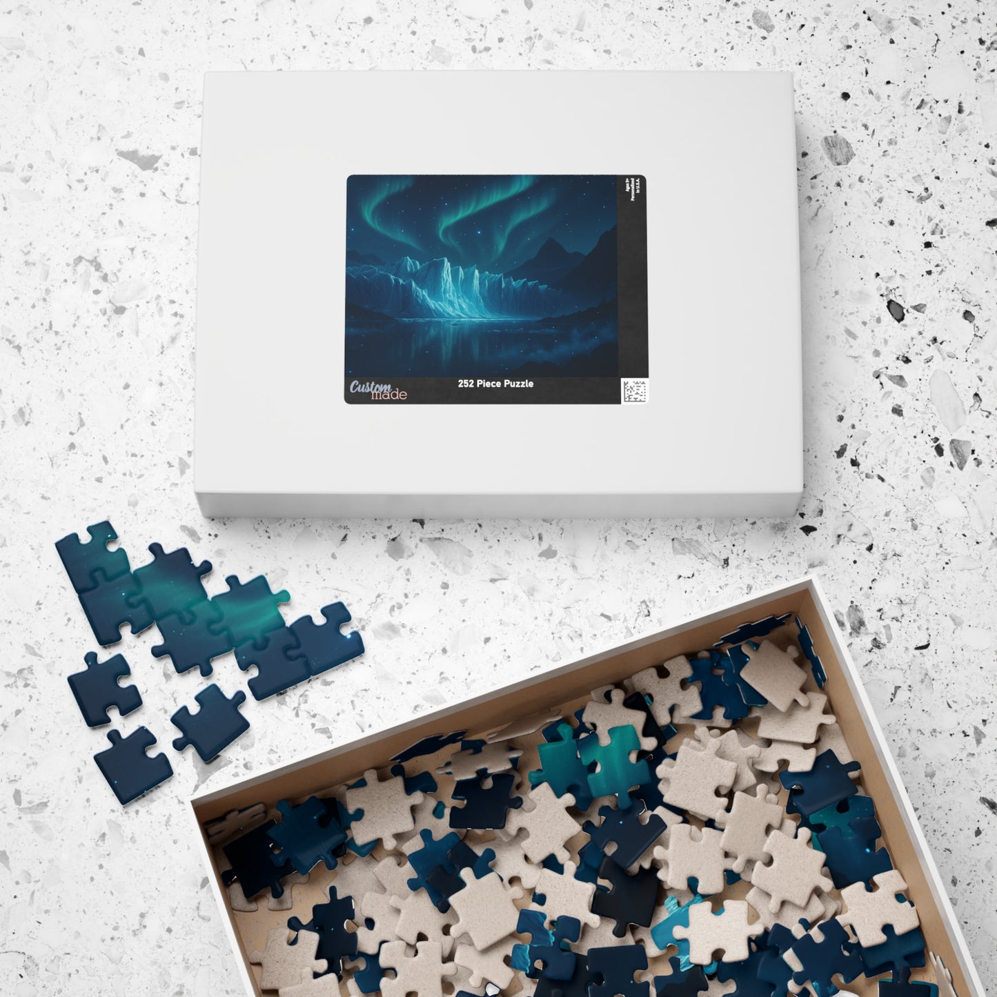 Northern Lights Iceberg Puzzle | Scenic Aurora Jigsaw