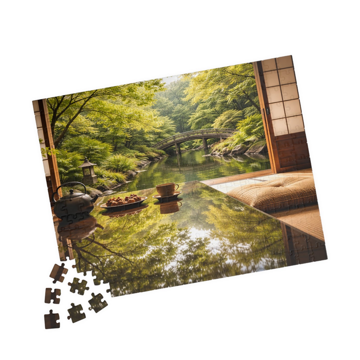 Japanese Garden Tea Room Puzzle | Scenic Landscape Jigsaw 520-1014 pcs