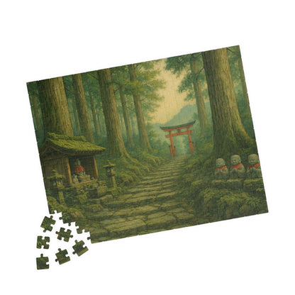 Forest Shrine Path Puzzle | Scenic Japanese Torii Puzzle 520/1014-piece