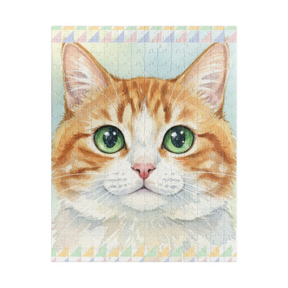 Green-Eyed Ginger Cat Puzzle | 520- or 1014-Piece Jigsaw