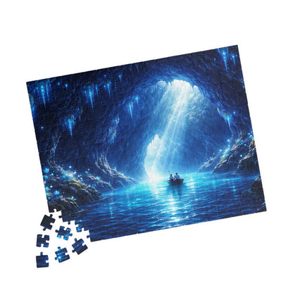 Blue Grotto of Light | Fantasy Cave & Starlit Water Jigsaw Puzzle