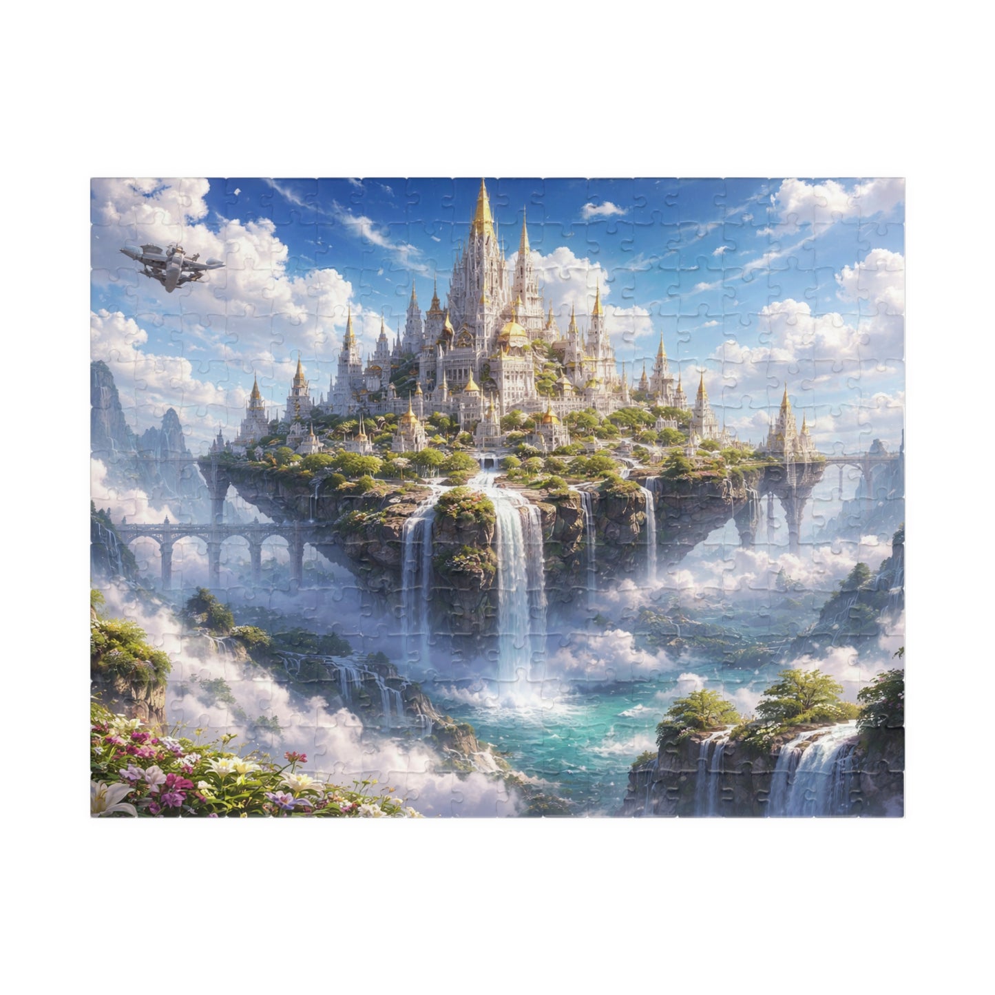 Floating Castle Waterfall Fantasy Jigsaw Puzzle (252-1014 pcs)