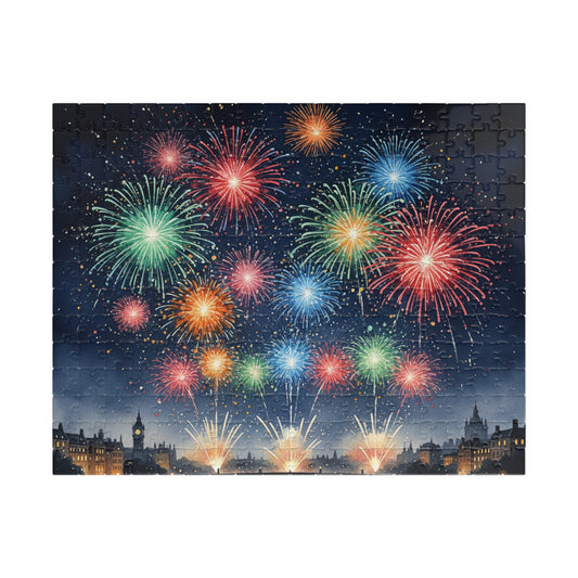Fireworks Over City Night Puzzle | 1014 Piece Jigsaw