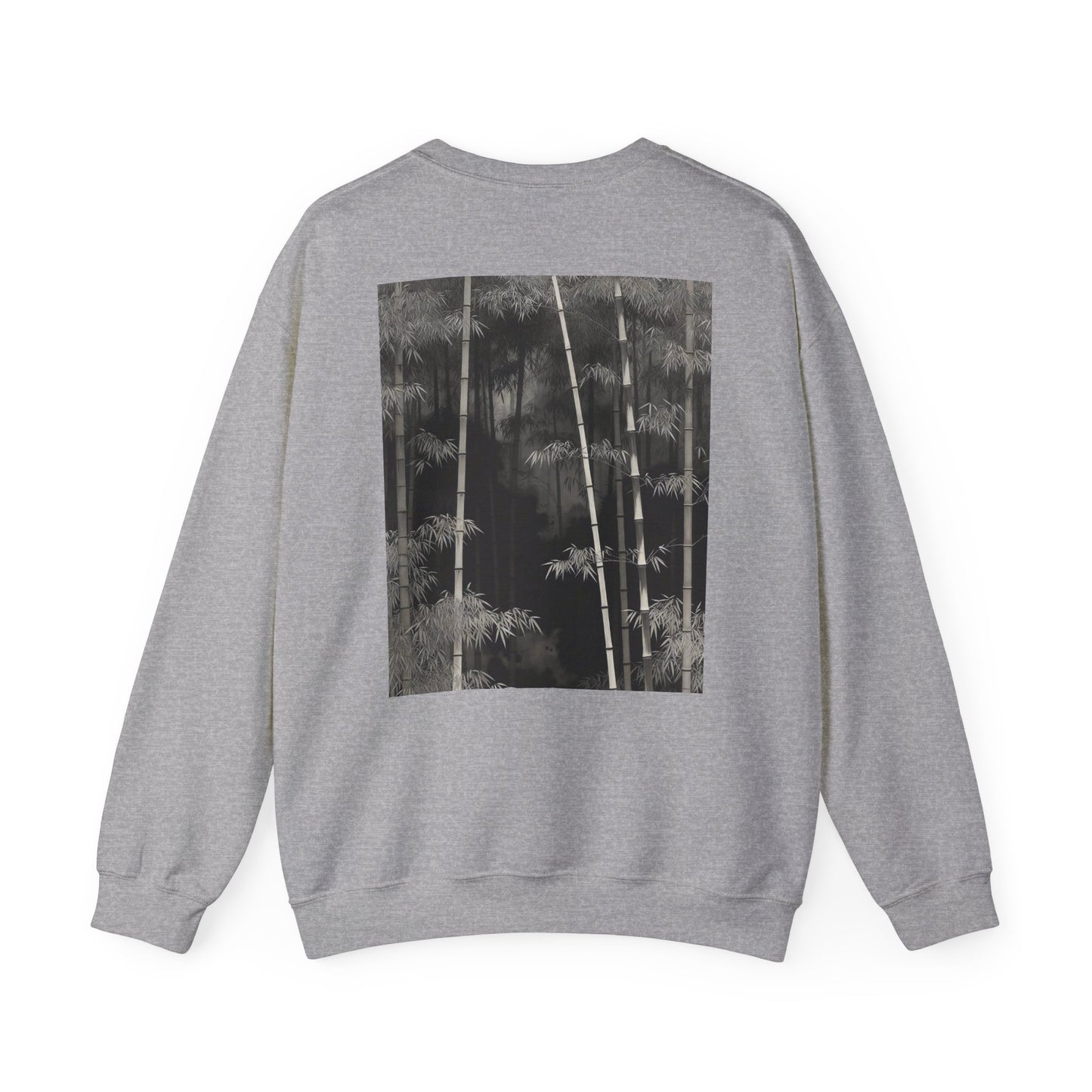 Bamboo Grove Crewneck Sweatshirt | Black Ink Bamboo Print