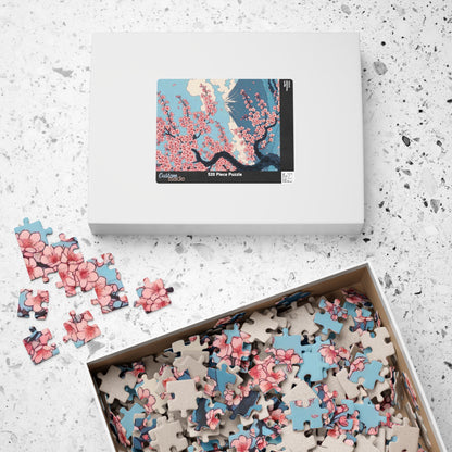 Cherry Blossom Mount Fuji Puzzle | Scenic Japanese Ukiyo-e Jigsaw