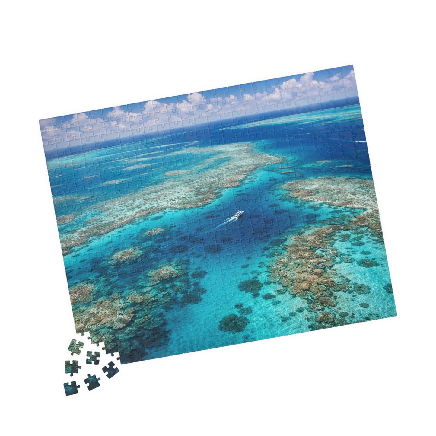 Aerial Great Barrier Reef Ocean Photo Puzzle