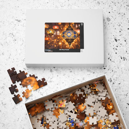 Golden Glow of Turkish Mosaic Lanterns | Exotic Light & Color Jigsaw Puzzle