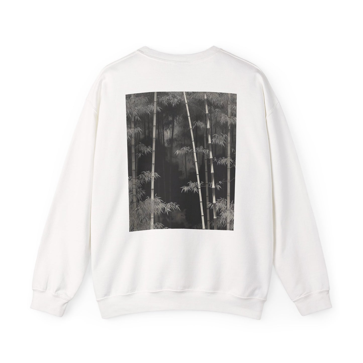Bamboo Grove Crewneck Sweatshirt | Black Ink Bamboo Print