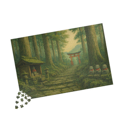 Forest Shrine Path Puzzle | Scenic Japanese Torii Puzzle 520/1014-piece