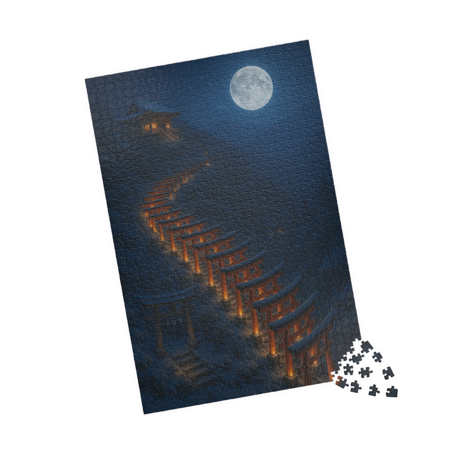 Moonlit Path to the Mountain Shrine Puzzle 520-piece | Jigsaw