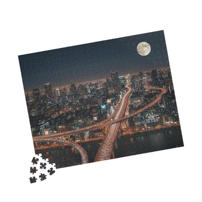 City Night Skyline Puzzle 252-piece | Moonlit Urban Jigsaw