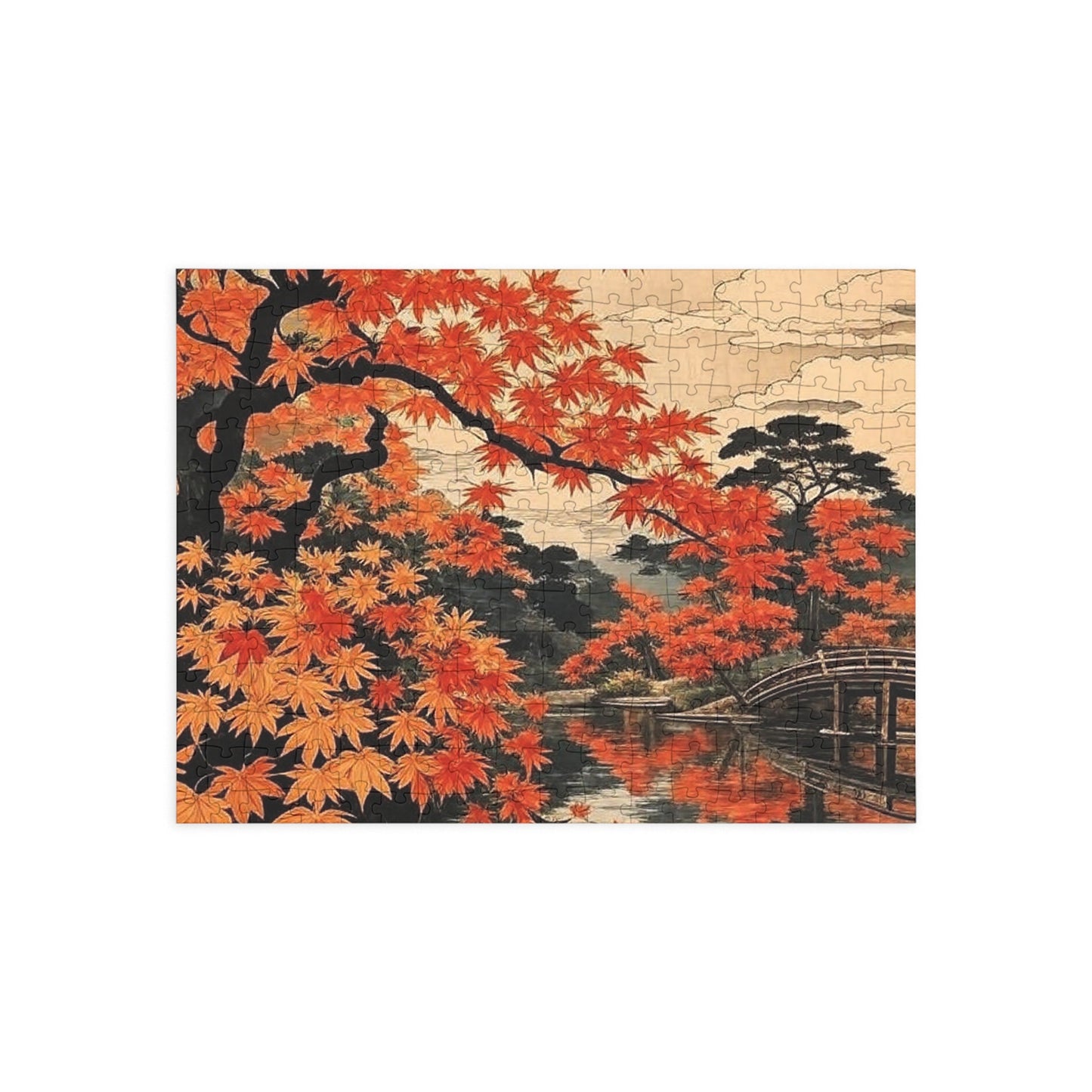 Autumn Maple Bridge Puzzle