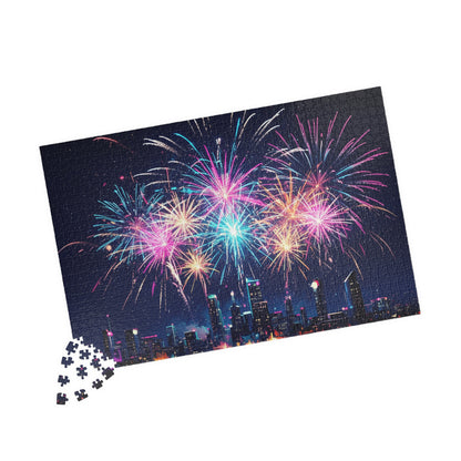 City Skyline Fireworks Puzzle | 110-1014 Piece Jigsaw