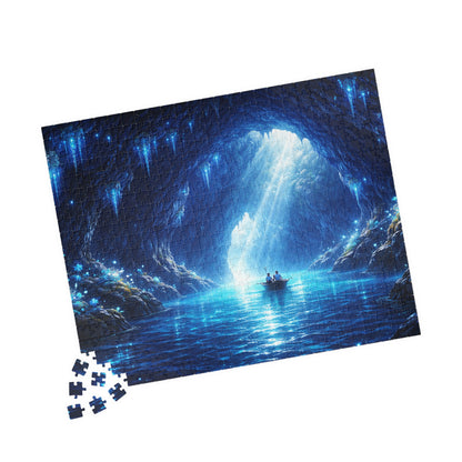 Blue Grotto of Light | Fantasy Cave & Starlit Water Jigsaw Puzzle
