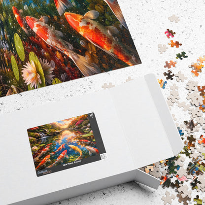 Koi Pond Sunset Puzzle 520-Piece | Scenic Koi Fish Jigsaw