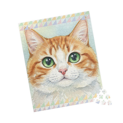 Green-Eyed Ginger Cat Puzzle | 520- or 1014-Piece Jigsaw