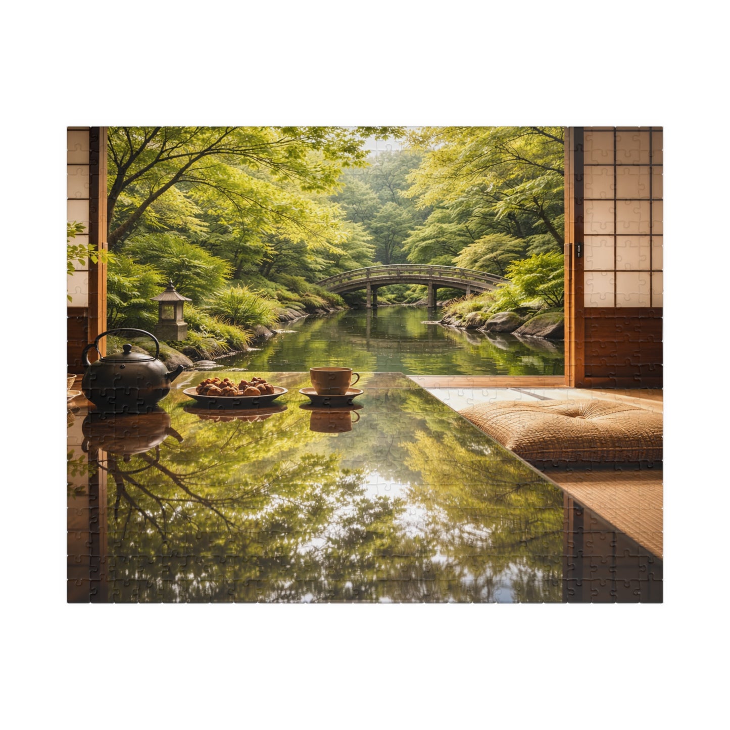 Japanese Garden Tea Room Puzzle | Scenic Landscape Jigsaw 520-1014 pcs