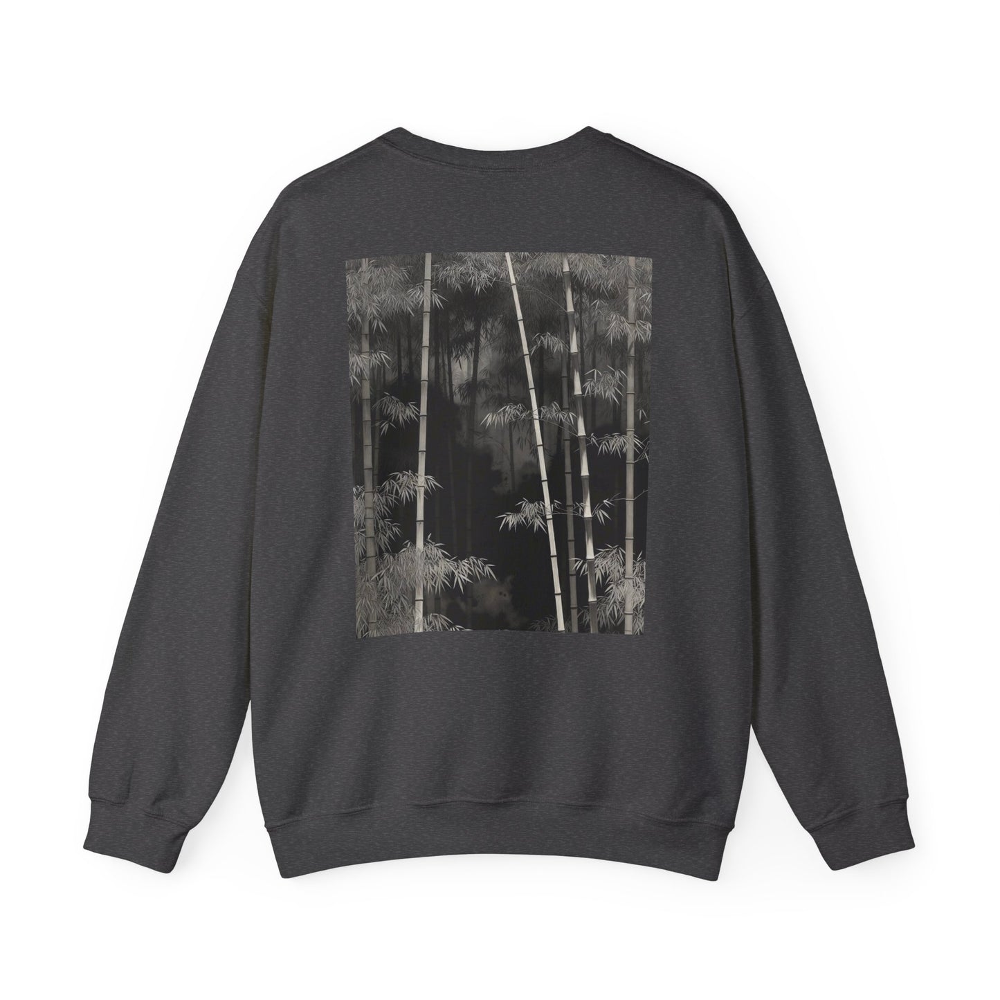 Bamboo Grove Crewneck Sweatshirt | Black Ink Bamboo Print