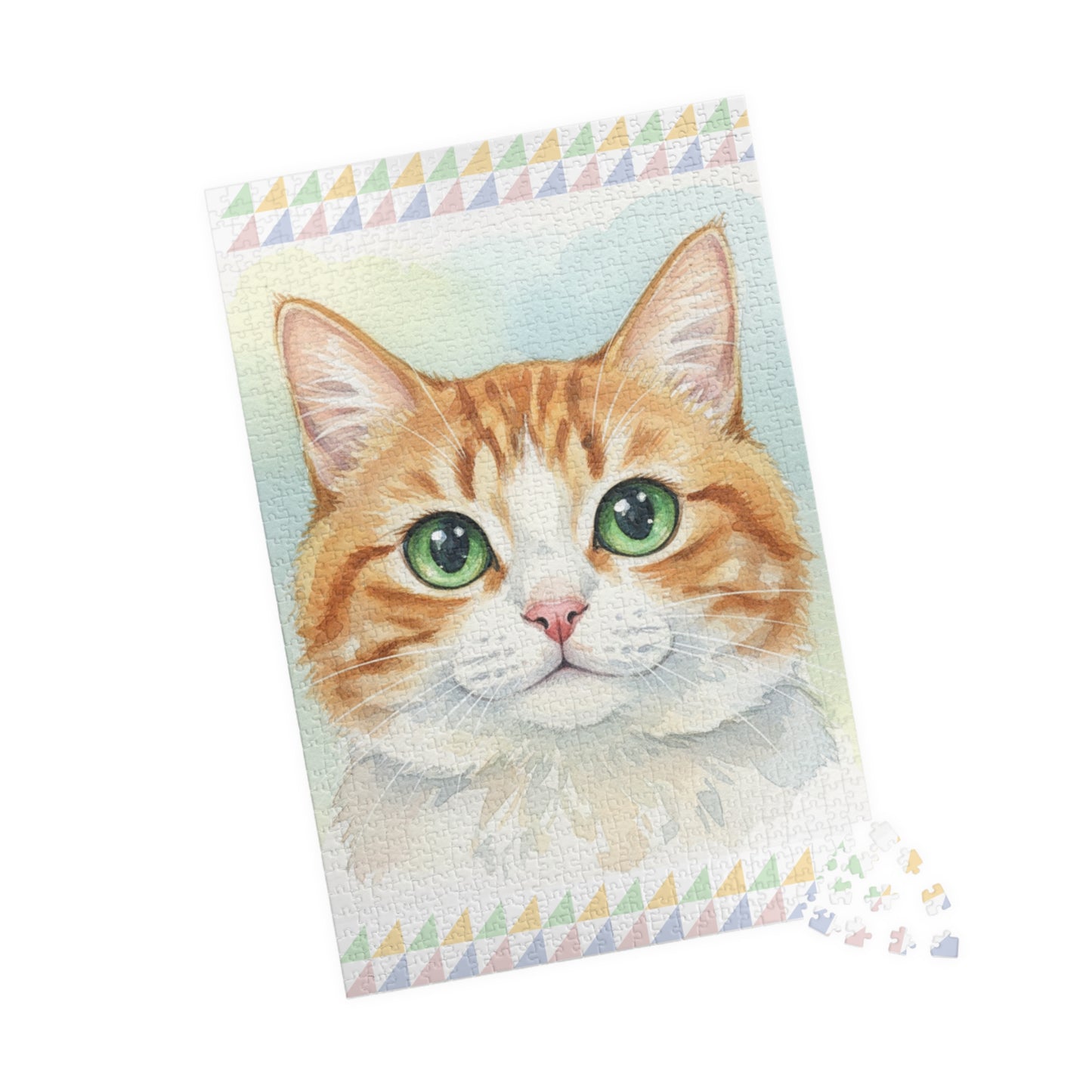 Green-Eyed Ginger Cat Puzzle | 520- or 1014-Piece Jigsaw