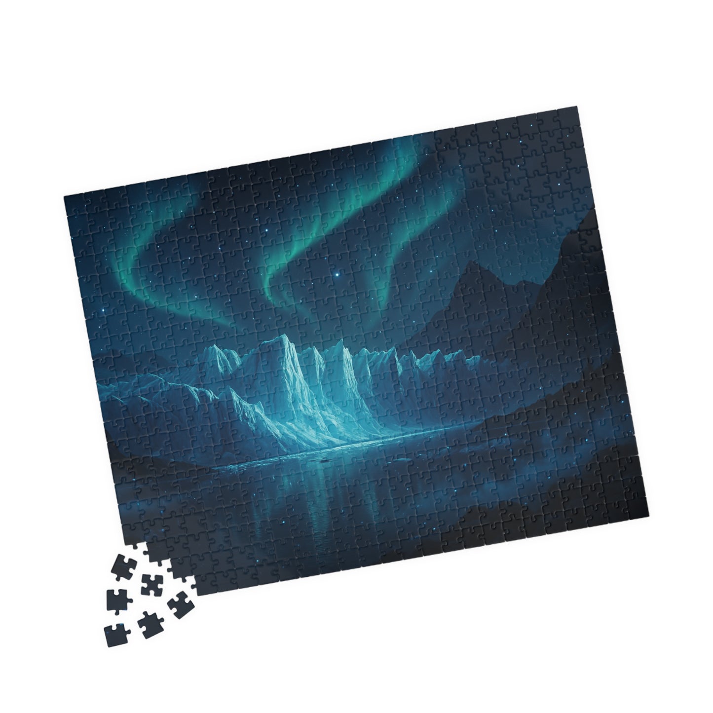 Northern Lights Iceberg Puzzle | Scenic Aurora Jigsaw