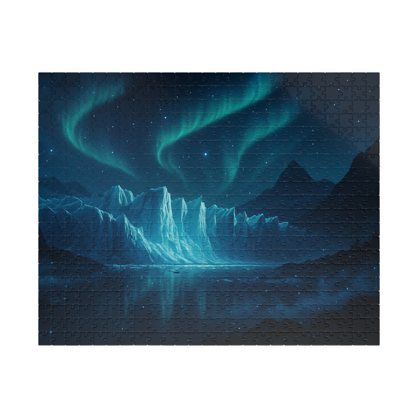Northern Lights Iceberg Puzzle | Scenic Aurora Jigsaw