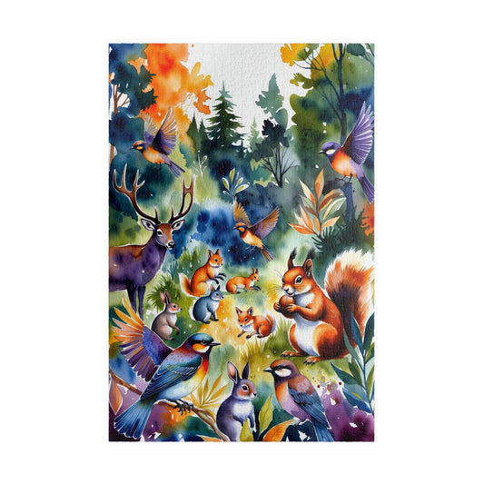 Woodland Animals Puzzle 520-piece | Squirrel, Deer, Birds Nature Scene