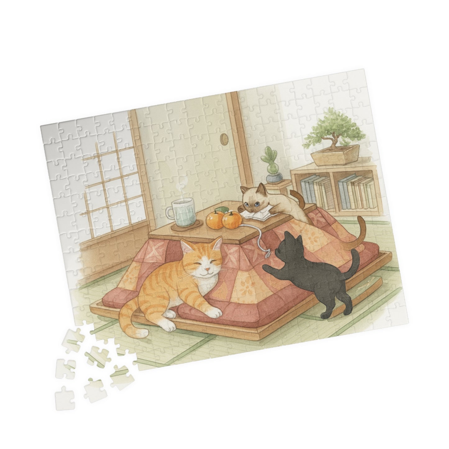 Cozy Kotatsu Cats Puzzle 520-Piece