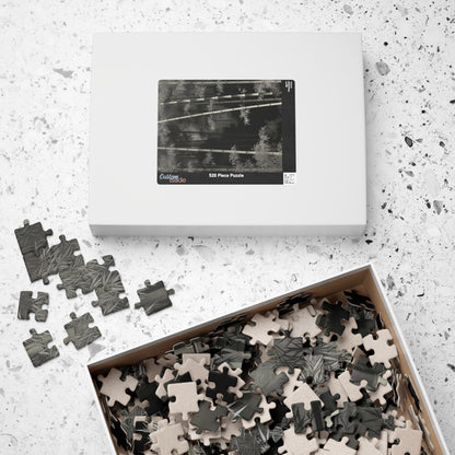 Bamboo Grove Puzzle  Black & White Zen Bamboo Forest Botanical Jigsaw