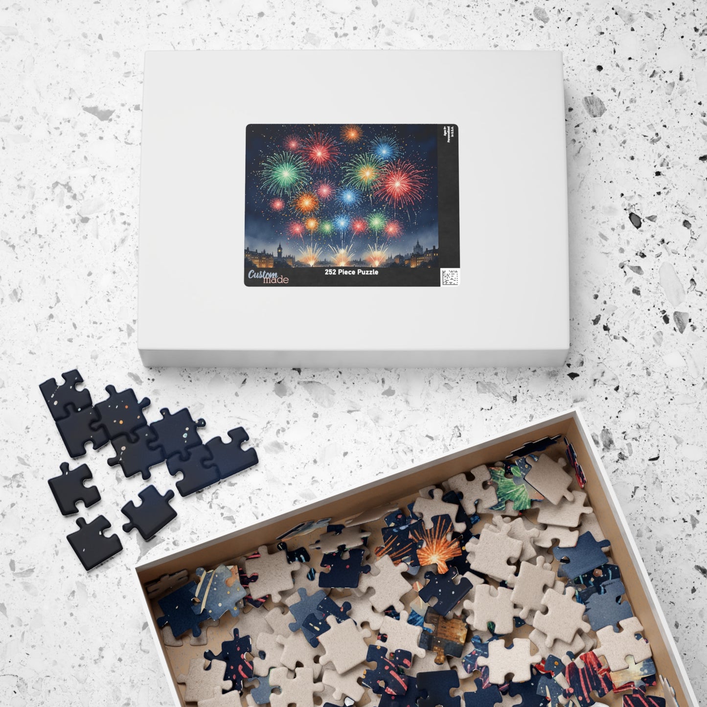 Fireworks Over City Night Puzzle | 1014 Piece Jigsaw