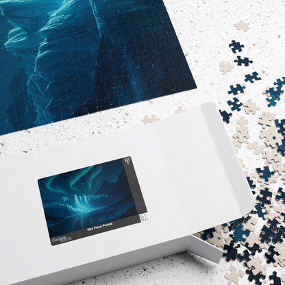 Northern Lights Iceberg Puzzle | Scenic Aurora Jigsaw