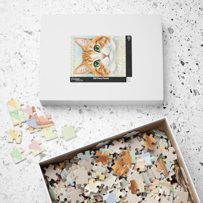Green-Eyed Ginger Cat Puzzle | 520- or 1014-Piece Jigsaw